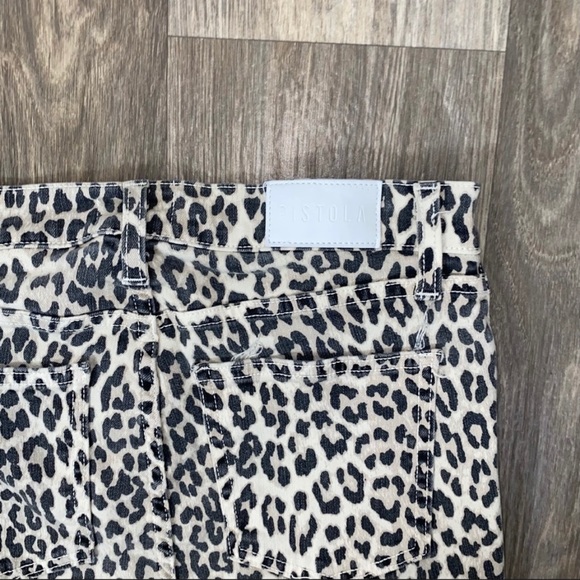 Pistola Aline Cream Cheetah Print High-Rise Skinny Jeans | Size 28 - Picture 16 of 16